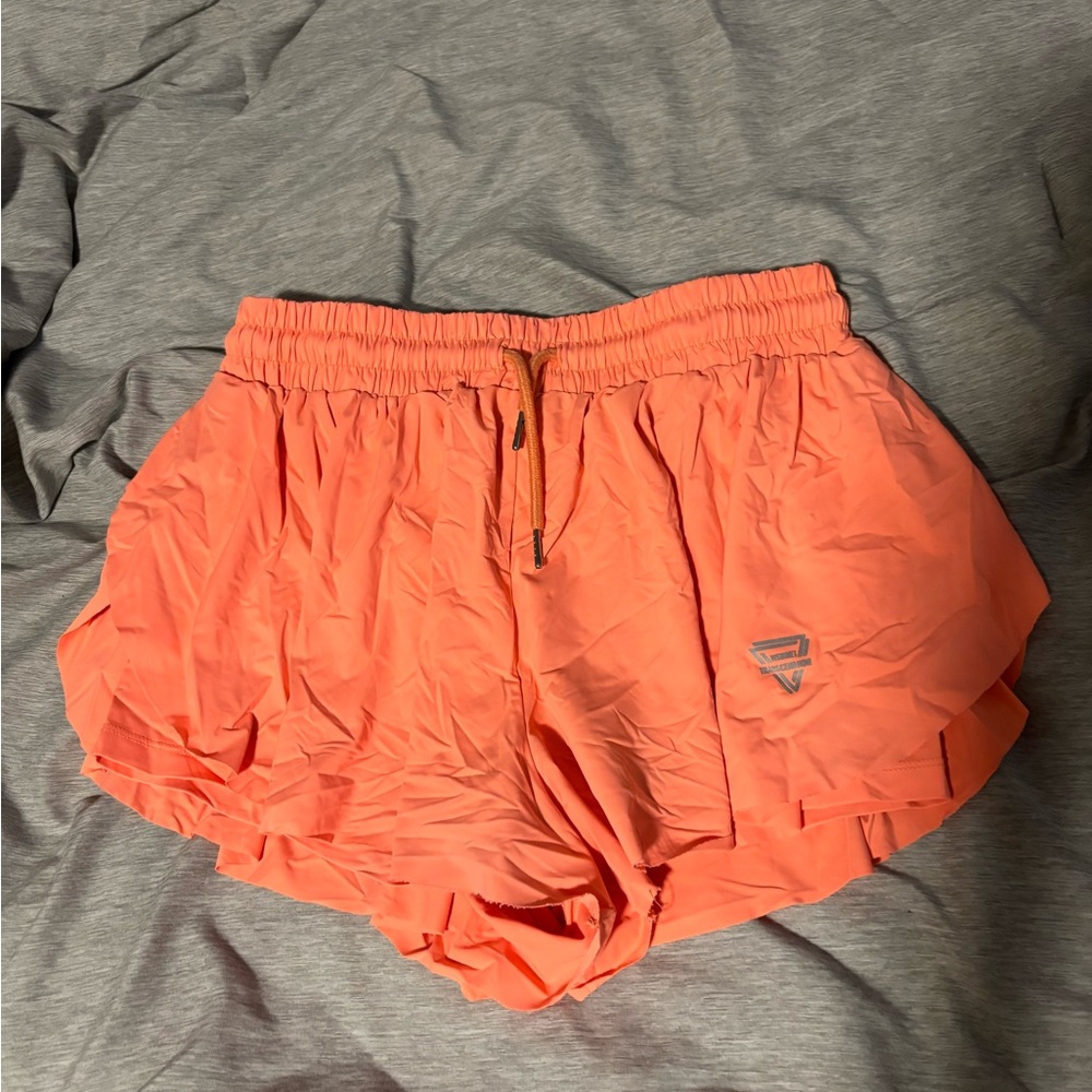 Women's Orange Running Shorts